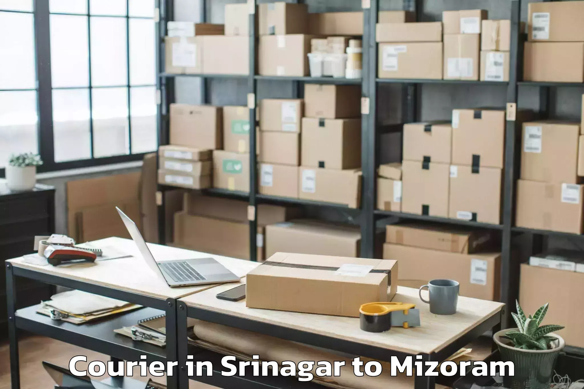 Affordable Srinagar to Icfai University Mizoram Aizaw Courier